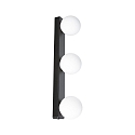 Paulmann Decken-/Wandleuchte GOVE Balken Badleuchte, 3x G9, IP44, Glas satiniert, schwarz matt