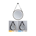 Paulmann mirror with lighting MIRO � 40CM round, tunable white, with suspension kit IP44, black matt 