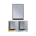 Paulmann LED Leuchtspiegel MIRO, IP44, eckig, 45 x 60cm, mit Ablage + Rahmen, 15W 3000-6500K (Tunable White) 180lm, CRi >90, schwarz