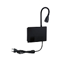 Paulmann reading lamp HALINA LED with USB connection IP20, black 