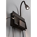 Paulmann reading lamp HALINA LED with USB connection IP20, black 