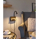 Paulmann reading lamp HALINA LED with USB connection IP20, black 