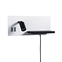 Paulmann LED Wandleuchte SERRA LED Leseleuchte, rechts, 5,5W/2,6W, 2700K, 520lm, IP20, mit USB-C, Anschluss, dimmbar, wei�/schwarz