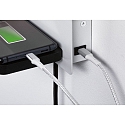 Paulmann LED Wandleuchte SERRA LED Leseleuchte, rechts, 5,5W/2,6W, 2700K, 520lm, IP20, mit USB-C, Anschluss, dimmbar, wei�/schwarz