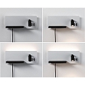 Paulmann reading lamp SERRA LED with USB connection, left IP20, black, white dimmable