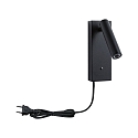 Paulmann reading lamp HULDA LED with USB connection IP20, black dimmable