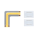 light strip edge element MAXLED 1000 EDGE FULL-LINE COB, silver