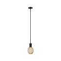Paulmann Badezimmer-Pendelleuchte RAVI, IP44, 230V, 1x E27 (Mix & Match), Pendel 30-150cm, Metall / Textilkabel, schwarz