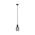 Paulmann Badezimmer-Pendelleuchte RAVI, IP44, 230V, 1x E27 (Mix & Match), Pendel 30-150cm, Metall / Textilkabel, schwarz