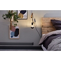 Paulmann Badezimmer-Pendelleuchte RAVI, IP44, 230V, 1x E27 (Mix & Match), Pendel 30-150cm, Metall / Textilkabel, schwarz