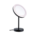 Paulmann mirror with lighting MASUA IP44 - 3X ZOOM 3-fold, round, CCT Switch, with plug, adjustable IP44 / IP20, black matt 