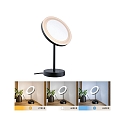 Paulmann mirror with lighting MASUA IP44 - 3X ZOOM 3-fold, round, CCT Switch, with plug, adjustable IP44 / IP20, black matt 
