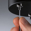 pendant suspension VOLEA 3-fold, adjustable, black, silver
