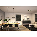 pendant suspension VOLEA 3-fold, adjustable, black, silver