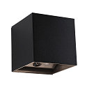 battery wall luminaire NYARA UP&DOWN square IP44, black 