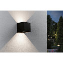 Paulmann LED Akku Wandleuchte NYARA UP&DOWN, eckig, 2x 1W, 3000K, 330lm, IP44, schwarz