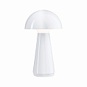 LED Akku-Tischleuchte ONZO, IP44, 2.6W 2700K 120lm, mit 3-Stufen Touch-Dimmer + USB-C Anschluss, Kunststoff, wei�