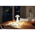 Paulmann battery table lamp ONZO with USB connection, with touch dimmer IP44, glossy, white dimmable