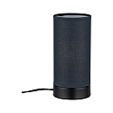Paulmann table lamp PIA cylindrical, with switch E14, grey, black matt dimmable