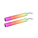 LED Leiste Set 2x30cm 0,6W, 24lm, USB, Farbwechsel RGB, dimmbar, schwarz
