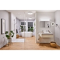 Paulmann mirror with lighting JORA LED square, with switch, with jointed arm, CCT Switch, with plug IP44, chrome, white 
