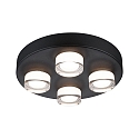 ceiling luminaire KAME � 250MM 4 flames, round, switchable IP44, mat, signal black 
