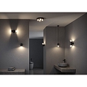 Paulmann wall luminaire KAME SINGLE 1 flame, cylindrical, switchable IP44, mat, signal black 