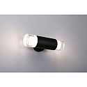Paulmann LED Bad-Wandleuchte KAME, IP44, zylindrisch, 2-flammig, 9.5W 3000K 460lm, Acryl / Metall, signalschwarz