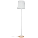 Paulmann Stehleuchte NEORDIC STELLAN, 1-flammig, mit Stoffschirm Wei� / Holz