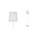 Paulmann Stehleuchte NEORDIC STELLAN, 1-flammig, mit Stoffschirm Wei� / Holz