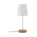Paulmann Paulmann Table lamp Neordic Stellan 1 flame with fabric shade white/wood