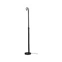 floor lamp ALDAN LED with sensor, brushed aluminium, black dimmable