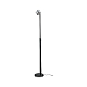 Paulmann LED Steh-Leseleuchte ALDAN mit Stufen-Touchdimmer, 120-150cm, 230V, 15.5W 2700K, schwarz / Alu geb�rstet