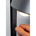 Paulmann LED Steh-Leseleuchte ALDAN mit Stufen-Touchdimmer, 120-150cm, 230V, 15.5W 2700K, schwarz / Alu geb�rstet