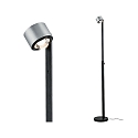 Paulmann LED Steh-Leseleuchte ALDAN mit Stufen-Touchdimmer, 120-150cm, 230V, 15.5W 2700K, schwarz / Alu geb�rstet