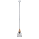 Paulmann Pendelleuchte NEORDIC YLVIE, 230V, E27 max. 20W, Holz / Glas klar, handgefertigt