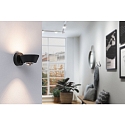 Paulmann LED Wandleuchte SABIK, IP44, Up/Down, 1-seitige Linsenoptik, 9+4W 2700K 390+258lm, drehbar, dimmbar, Schwarz
