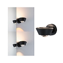 Paulmann LED Wandleuchte SABIK, IP44, Up/Down, 1-seitige Linsenoptik, 9+4W 2700K 390+258lm, drehbar, dimmbar, Schwarz