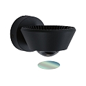 Paulmann LED Wandleuchte SABIK, IP44, Up/Down, 1-seitige Linsenoptik, 9+4W 2700K 390+258lm, drehbar, dimmbar, Schwarz