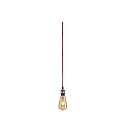 Paulmann pendant luminaire NEORDIC ELDAR with switch, with plug E27, brushed nickel, red dimmable