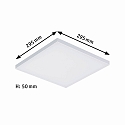 Paulmann LED Aufbau-Panel VELORA, 30cm, 230V, 20W 3000K 1500lm, nicht dimmbar, Wei� matt