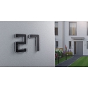 Paulmann LED Solar-Hausnummer, IP44, indirekt, 3000K, 20lm, Akku wechselbar, schwarz, Ziffer 1