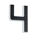 Paulmann solar house number light with accumulator, indirect IP44, black, white matt 