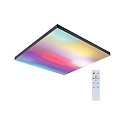 Paulmann LED Panel VELORA RAINBOW DYNAMIC RGBW, 59.5x59.5cm, 31W 2820lm, inkl. FB, Metall, Schwarz