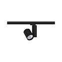 Paulmann track spot PRORAIL3 ZEUZ LED adjustable IP20, black dimmable