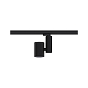 Paulmann ProRail3 LED Schienenstrahler ZEUZ, 230V, neutralwei�, CRi >90, TRIAC dimmbar, 33W 4000K 39�, Schwarz