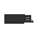 Paulmann Zubeh�r f�r ProRail3 3-Phasen-Stromschiene - Endeinspeiser rechts, 230V, Metall / Kunststoff, Schwarz