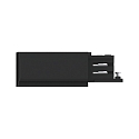 Paulmann Zubeh�r f�r ProRail3 3-Phasen-Stromschiene - Endeinspeiser links, 230V, Metall / Kunststoff, Schwarz