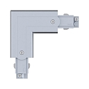 Paulmann Zubeh�r f�r ProRail3 3-Phasen-Stromschiene - L-Verbinder, Erde au�en, 230V, Metall / Kunststoff, Silber