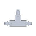 Paulmann Zubeh�r f�r ProRail3 3-Phasen-Stromschiene - T-Verbinder, Erde links, 230V, Metall / Kunststoff, Silber